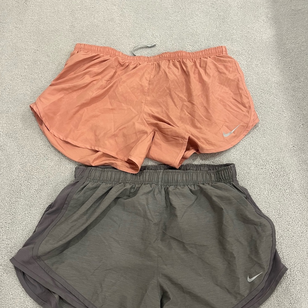 Nike Athletic Shorts Orange and Gray Performance Fit